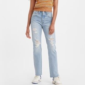 Levi’s 501 Original Fit Distressed Straight Leg Jeans RTM